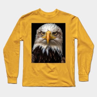 Oil Paint Hyperrealism: Majestic Bald Eagle at the Zoo Long Sleeve T-Shirt